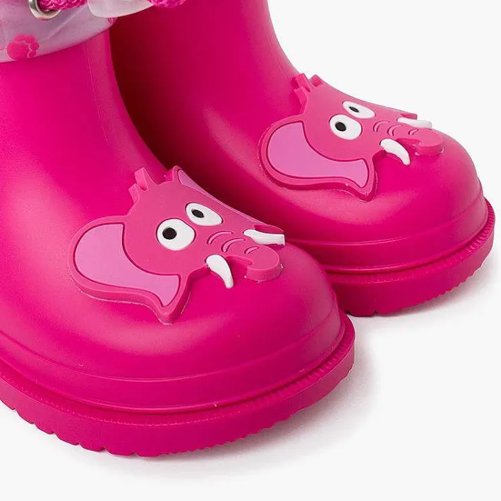 Pisamonas Wellies>Adjustable Neck Elephant Rain Boots