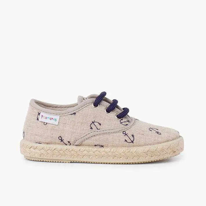 Pisamonas Espadrilles>Anchor Trainers With Coloured Laces