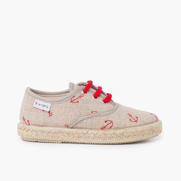 Pisamonas Espadrilles>Anchor Trainers With Coloured Laces