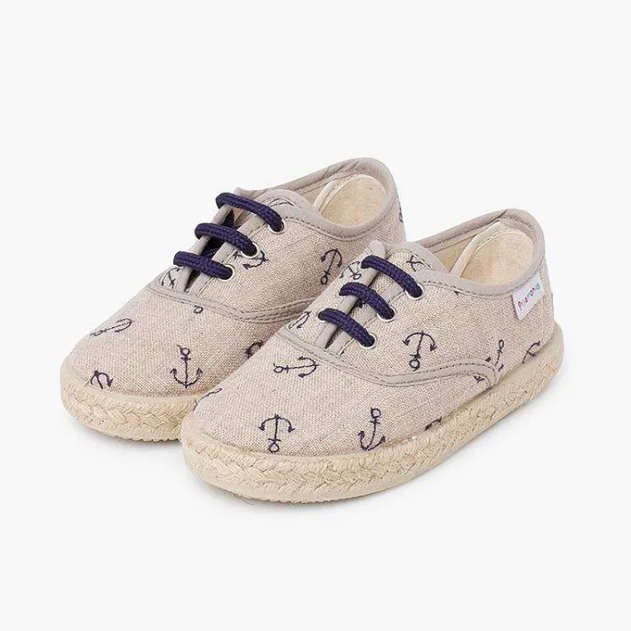 Pisamonas Espadrilles>Anchor Trainers With Coloured Laces