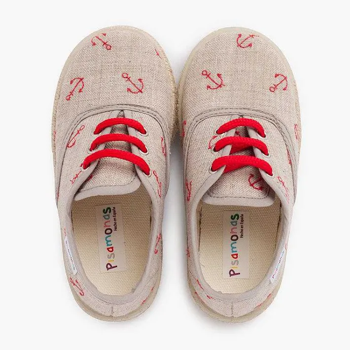 Pisamonas Espadrilles>Anchor Trainers With Coloured Laces