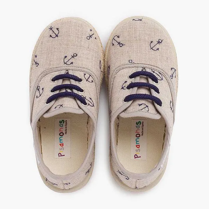 Pisamonas Espadrilles>Anchor Trainers With Coloured Laces