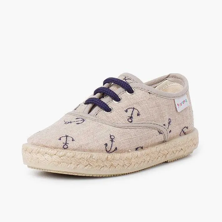Pisamonas Espadrilles>Anchor Trainers With Coloured Laces