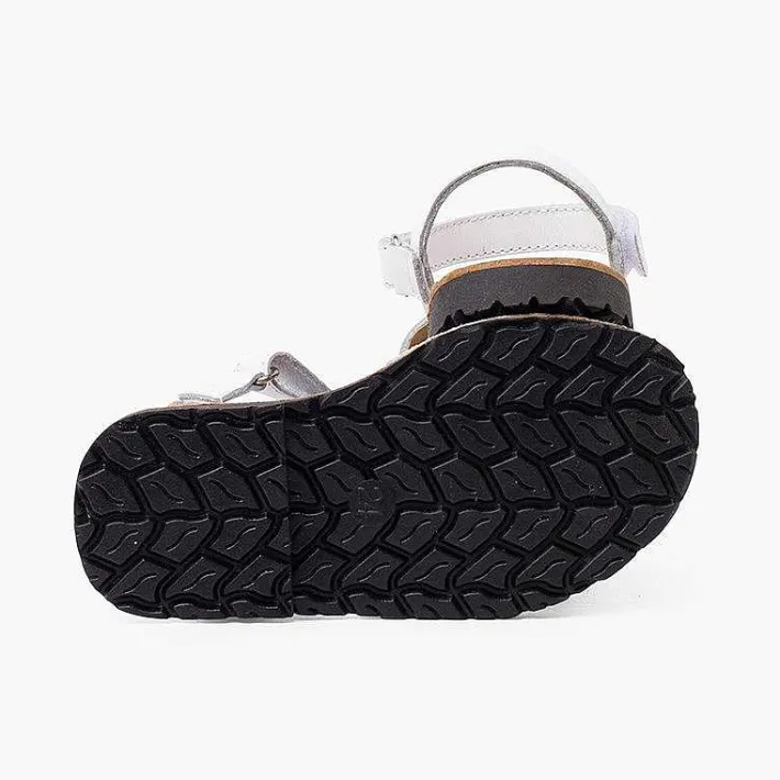 Pisamonas Avarcas Menorcan Sandals>Anchors Bicoloured Menorcan Sandals With Riptape Colour Blanco Y Azul Jeans