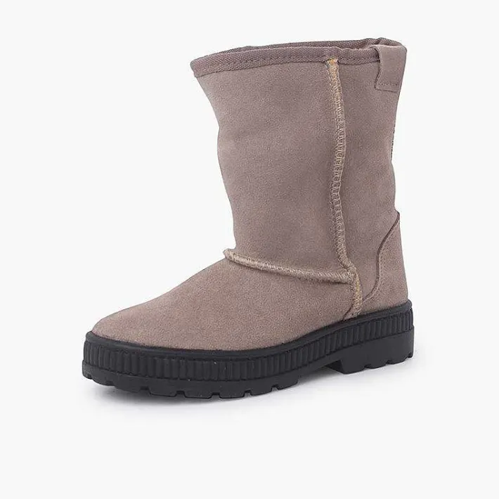 Pisamonas Boots>Australian Style Boot With Wide Sole And Sheepskin