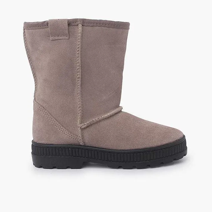 Pisamonas Boots>Australian Style Boot With Wide Sole And Sheepskin
