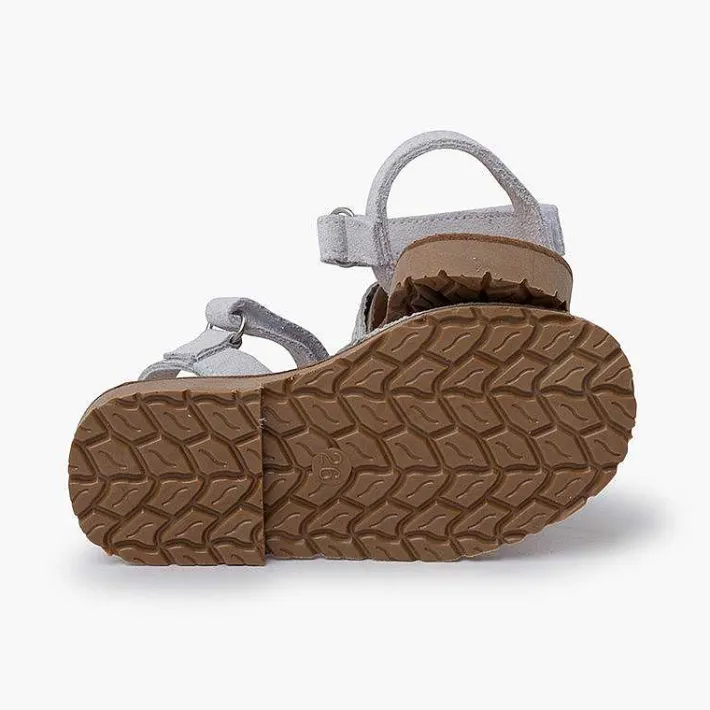 Pisamonas Communion Shoes>Avarcas Menorcan Sandals Metallic Braided Look