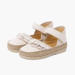 Pisamonas Espadrilles>Baby Espadrilles With Ruffles And Adherent Strip