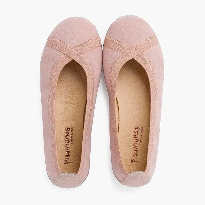 Pisamonas Ballet Pumps And Flats>Backstitch Ballet Flats With Crossed Elastic
