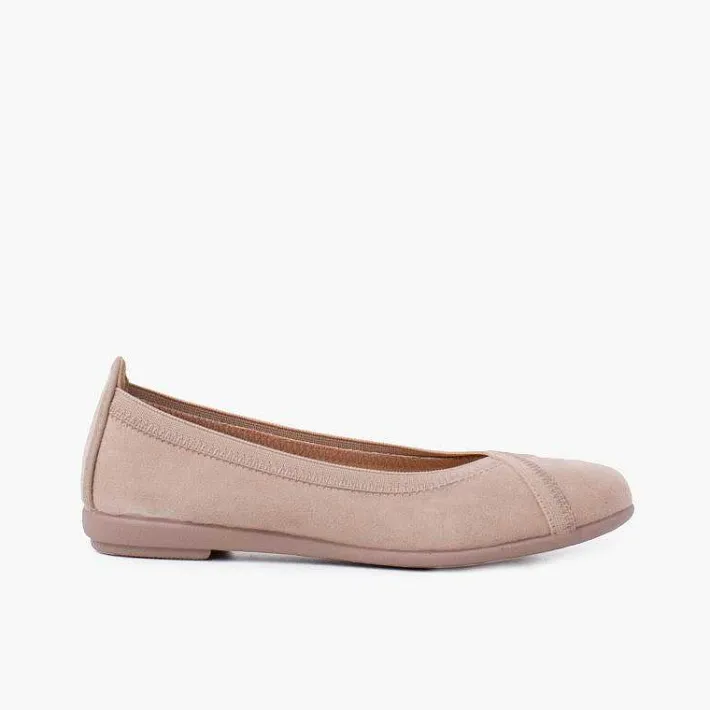 Pisamonas Ballet Pumps And Flats>Backstitch Ballet Flats With Crossed Elastic