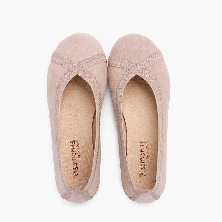 Pisamonas Ballet Pumps And Flats>Backstitch Ballet Flats With Crossed Elastic