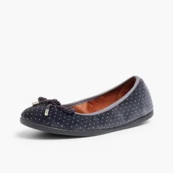 Pisamonas Ballet Pumps And Flats>Ballerina Shoes In Velvet With Bows And Sparkles