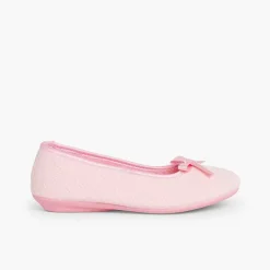 Pisamonas Slippers>Ballerina Slippers With Bow