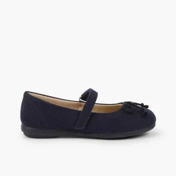 Pisamonas Ballet Pumps And Flats>Ballet Flats With Loop Fasteners And Mary Jane-Style Bow