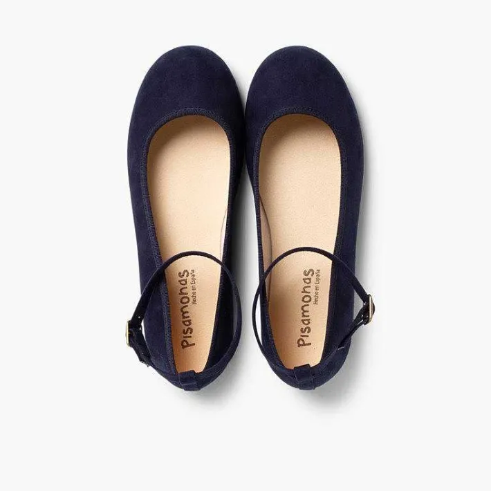 Pisamonas Ballet Pumps And Flats>Ballet Pumps Satin Bow Anklet Strap