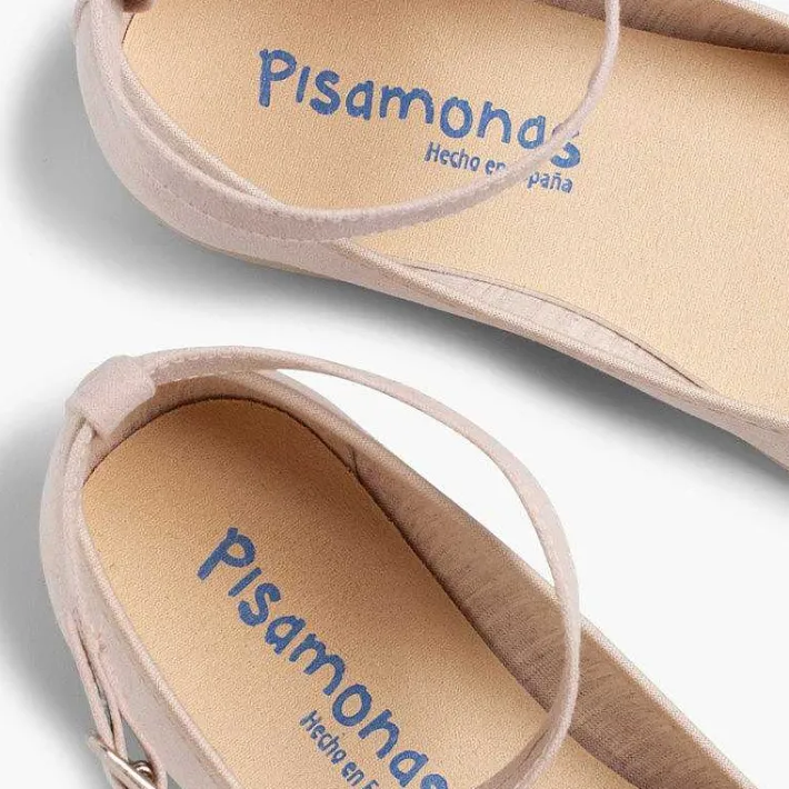 Pisamonas Ballet Pumps And Flats>Ballet Pumps Satin Bow Anklet Strap