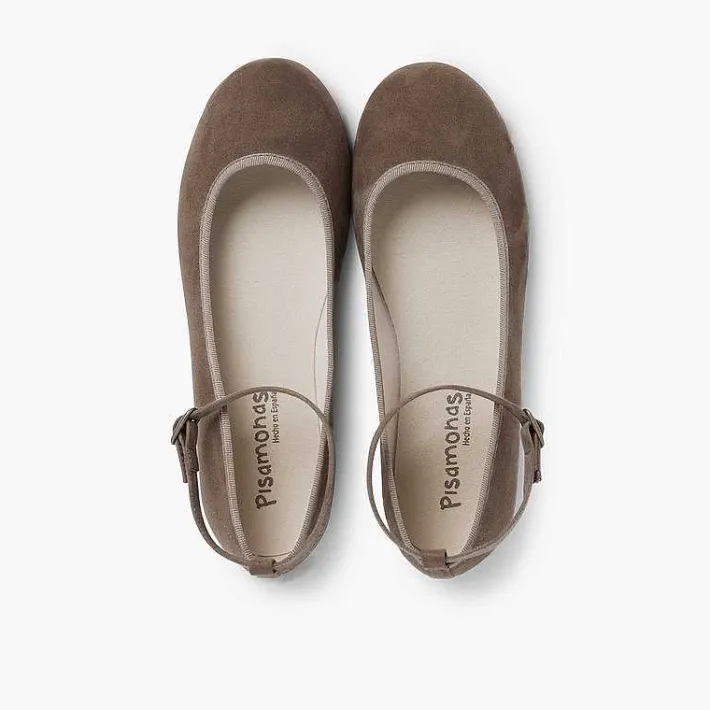 Pisamonas Ballet Pumps And Flats>Ballet Pumps Satin Bow Anklet Strap