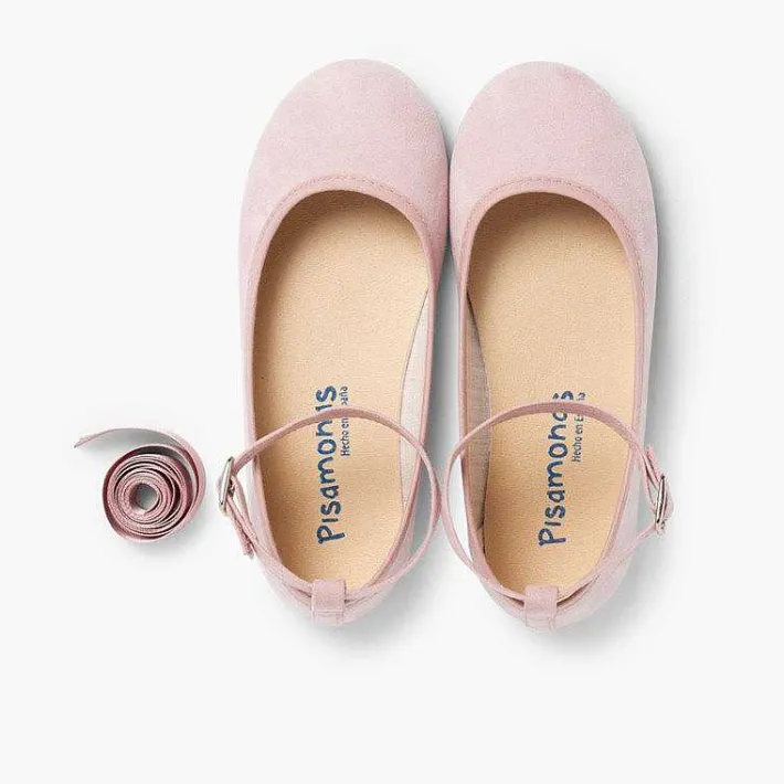 Pisamonas Ballet Pumps And Flats>Ballet Pumps Satin Bow Anklet Strap