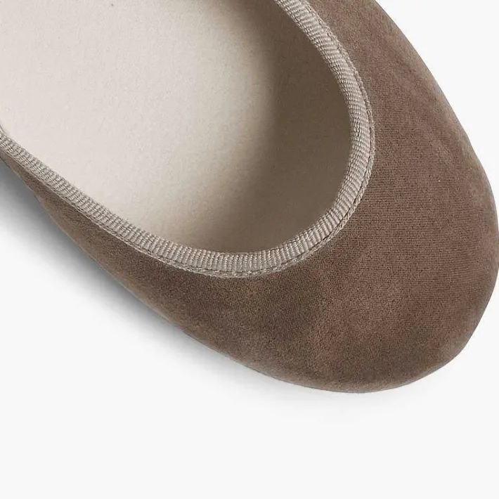 Pisamonas Ballet Pumps And Flats>Ballet Pumps Satin Bow Anklet Strap