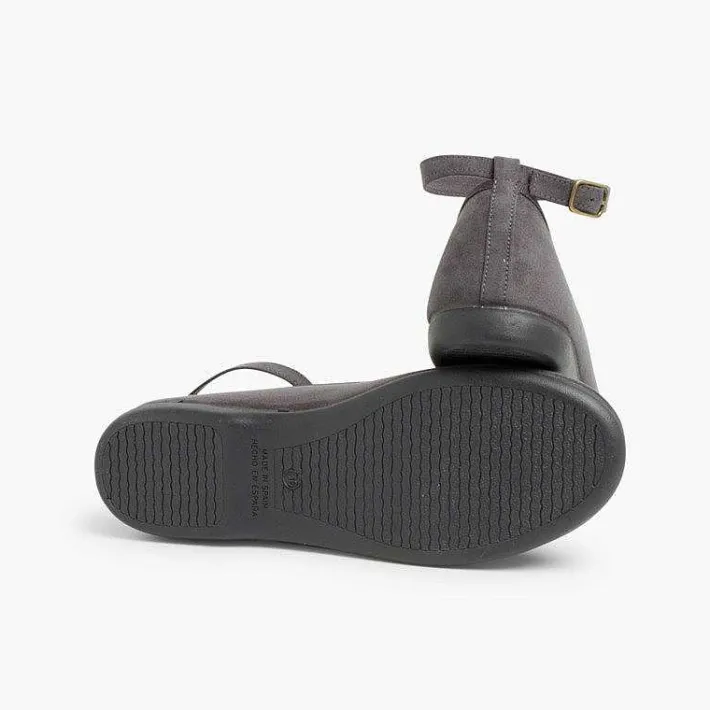 Pisamonas Ballet Pumps And Flats>Ballet Pumps Satin Bow Anklet Strap