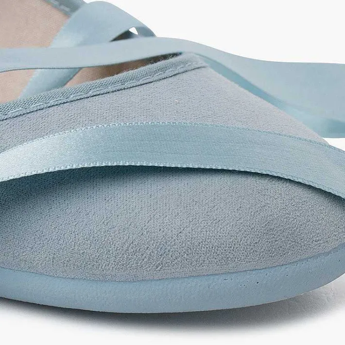 Pisamonas Ballet Pumps And Flats>Ballet Pumps Satin Bow Anklet Strap