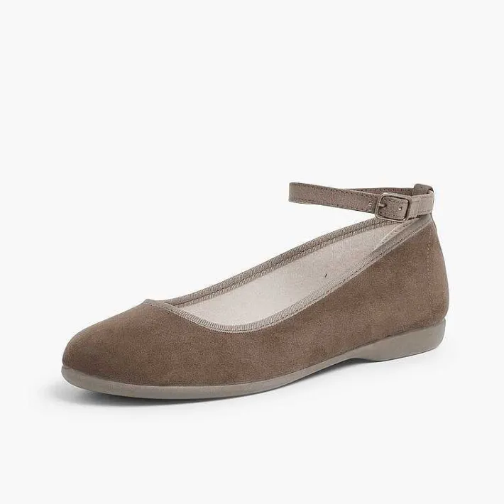 Pisamonas Ballet Pumps And Flats>Ballet Pumps Satin Bow Anklet Strap