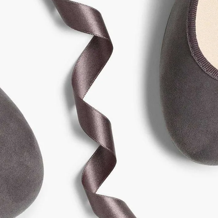Pisamonas Ballet Pumps And Flats>Ballet Pumps Satin Bow Anklet Strap
