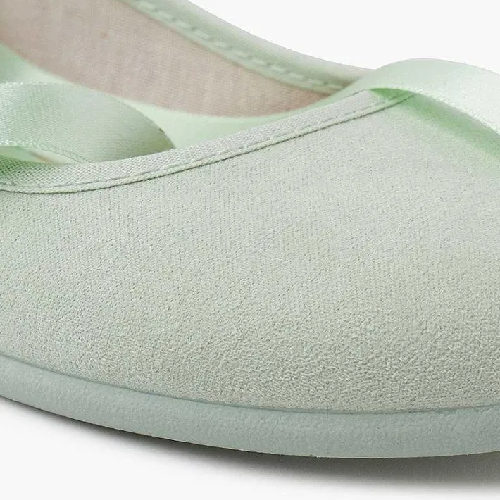 Pisamonas Ballet Pumps And Flats>Ballet Pumps Satin Bow Anklet Strap