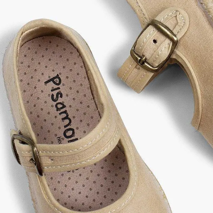 Pisamonas Mary Janes>Bamara And Jute Mary Janes With Buckle