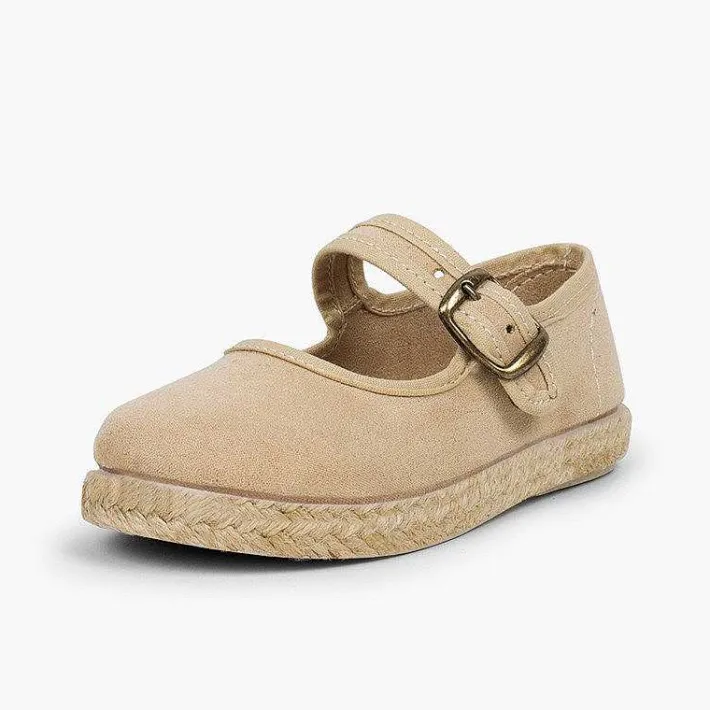 Pisamonas Mary Janes>Bamara And Jute Mary Janes With Buckle