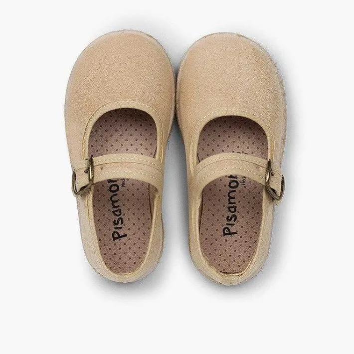 Pisamonas Mary Janes>Bamara And Jute Mary Janes With Buckle