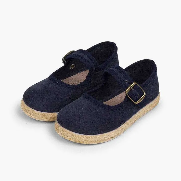 Pisamonas Mary Janes>Bamara And Jute Mary Janes With Buckle