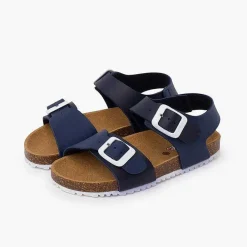 Pisamonas Sandals>Bio Child'S Sandals Buckle Fastening White Sole Colour Navy Blue