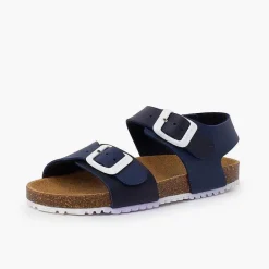 Pisamonas Sandals>Bio Child'S Sandals Buckle Fastening White Sole Colour Navy Blue