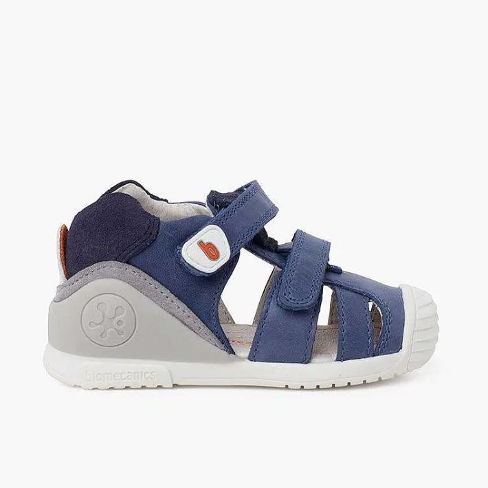Pisamonas Sandals>Biogateo Sandals With Double Riptape And Toe Cap Colour Blue