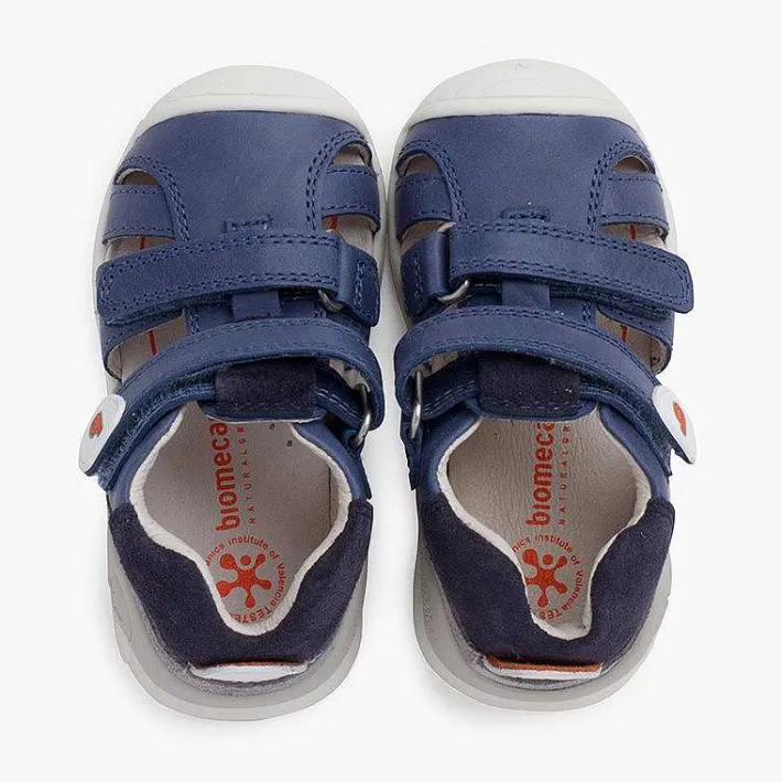 Pisamonas Sandals>Biogateo Sandals With Double Riptape And Toe Cap Colour Blue