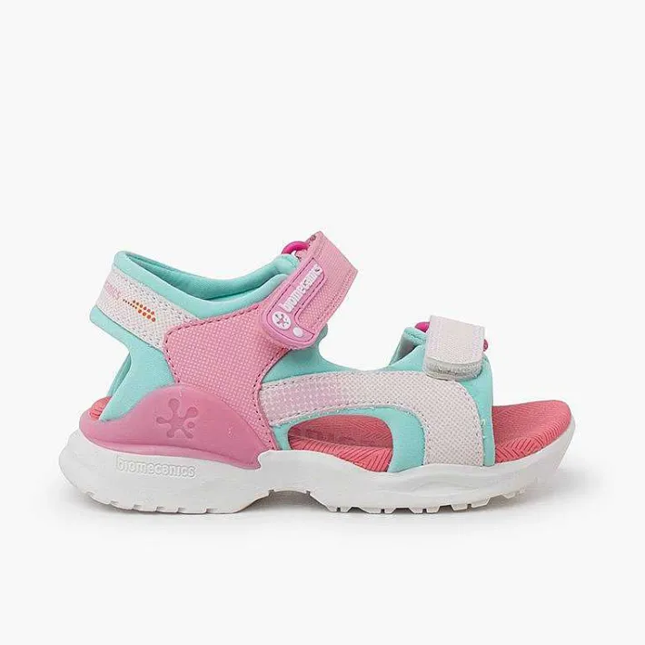 Pisamonas Sandals>Biomecanics Canvas Sandals Double Zip Fastening Colour Pink