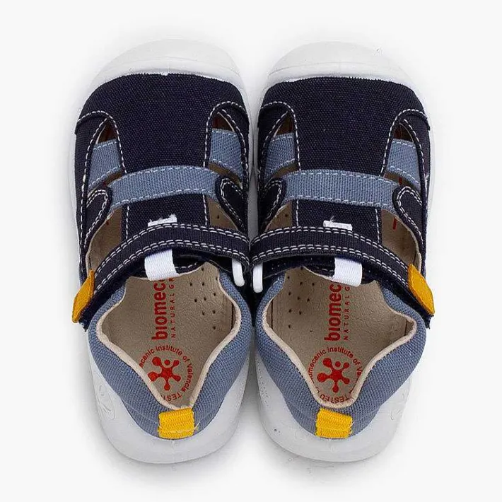 Pisamonas Sandals>Biomecanics Canvas Sport Sandals Colour Blue Denim