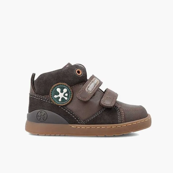 Pisamonas Boots>Biomecanics Leather Trainers With Hook-And-Loop Fastener Colour Brown