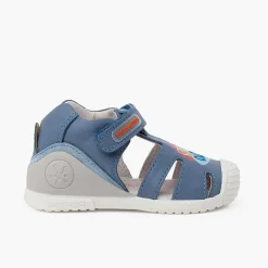 Pisamonas Sandals>Biomecanics Sandals With Boat And Riptape Closure Colour Indigo Blue