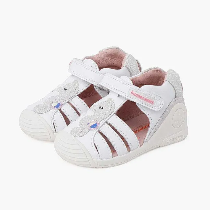 Pisamonas Sandals>Biomecanics Seahorse Rubber Toe Sandals Colour White