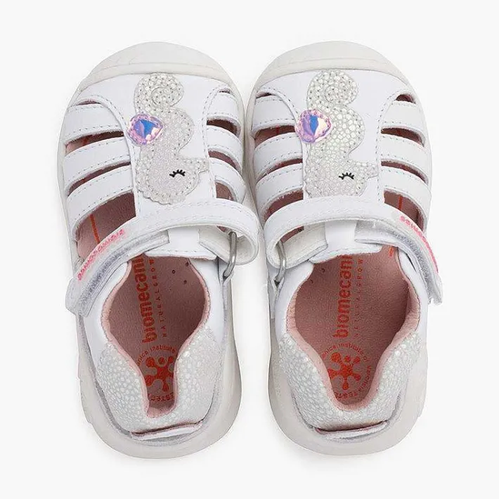 Pisamonas Sandals>Biomecanics Seahorse Rubber Toe Sandals Colour White