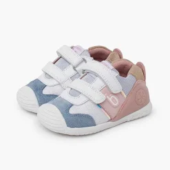 Pisamonas School Shoes>Biomecanics Trainers Pastel Colours Colour Pink And Blue