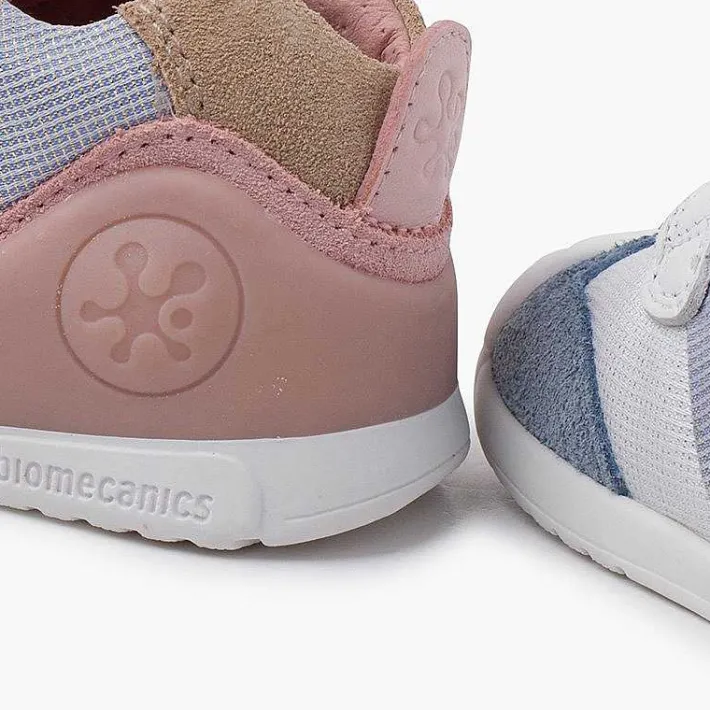 Pisamonas School Shoes>Biomecanics Trainers Pastel Colours Colour Pink And Blue