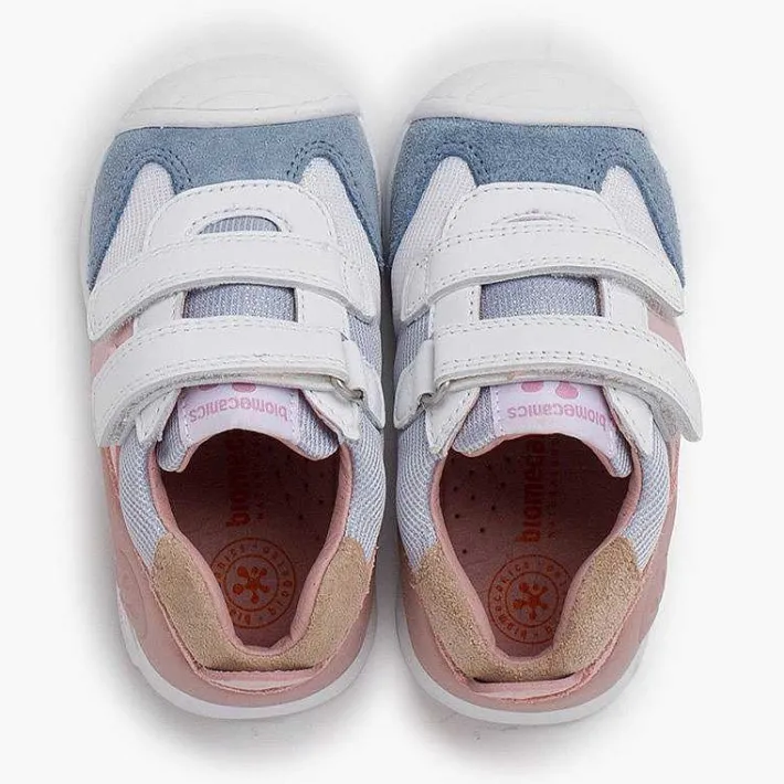 Pisamonas School Shoes>Biomecanics Trainers Pastel Colours Colour Pink And Blue