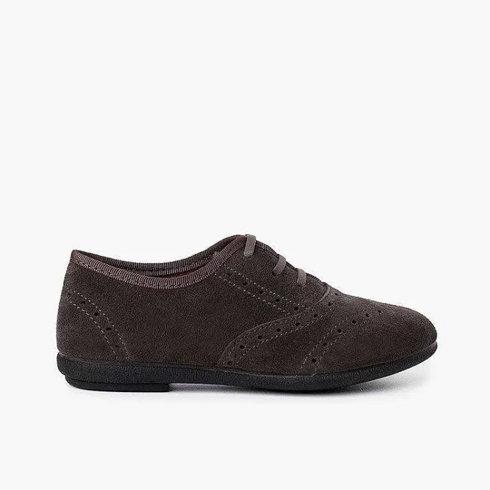 Pisamonas Brogues And Bluchers>Blucher Shoes Girl And Woman Suede