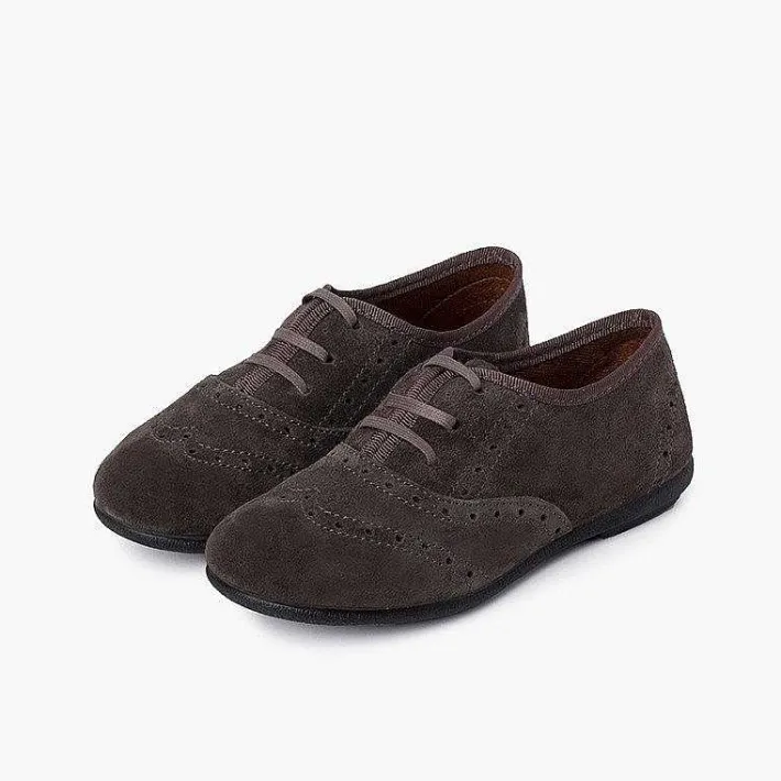 Pisamonas Brogues And Bluchers>Blucher Shoes Girl And Woman Suede