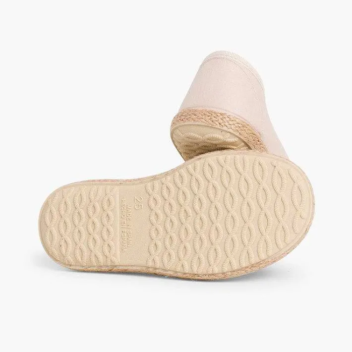 Pisamonas Communion Shoes>Bluchers With Esparto Grass Soles And Satin Effect