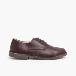 Pisamonas Brogues And Bluchers>Blucher-Style Children'S Leather Shoes