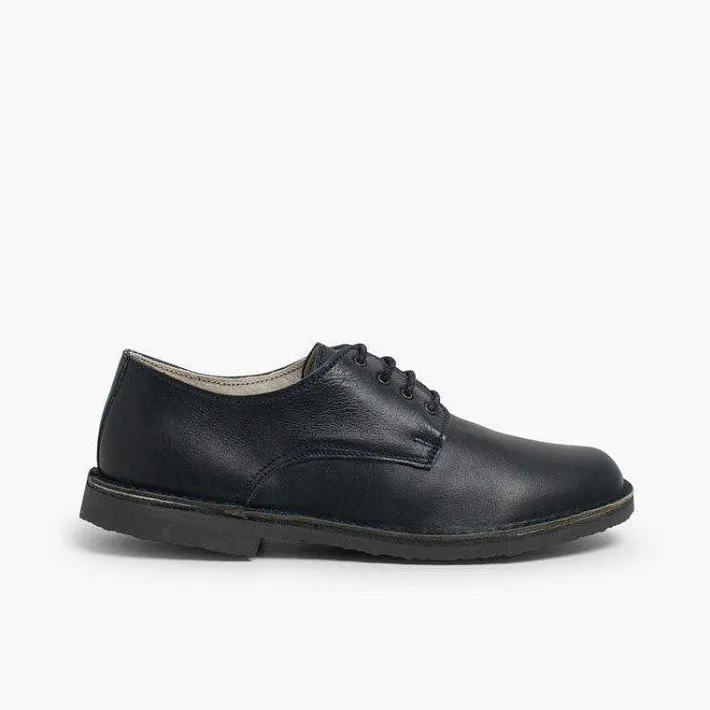 Pisamonas Brogues And Bluchers>Blucher-Style Children'S Leather Shoes